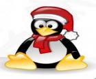Пингвин одетые как Санта-Клаус